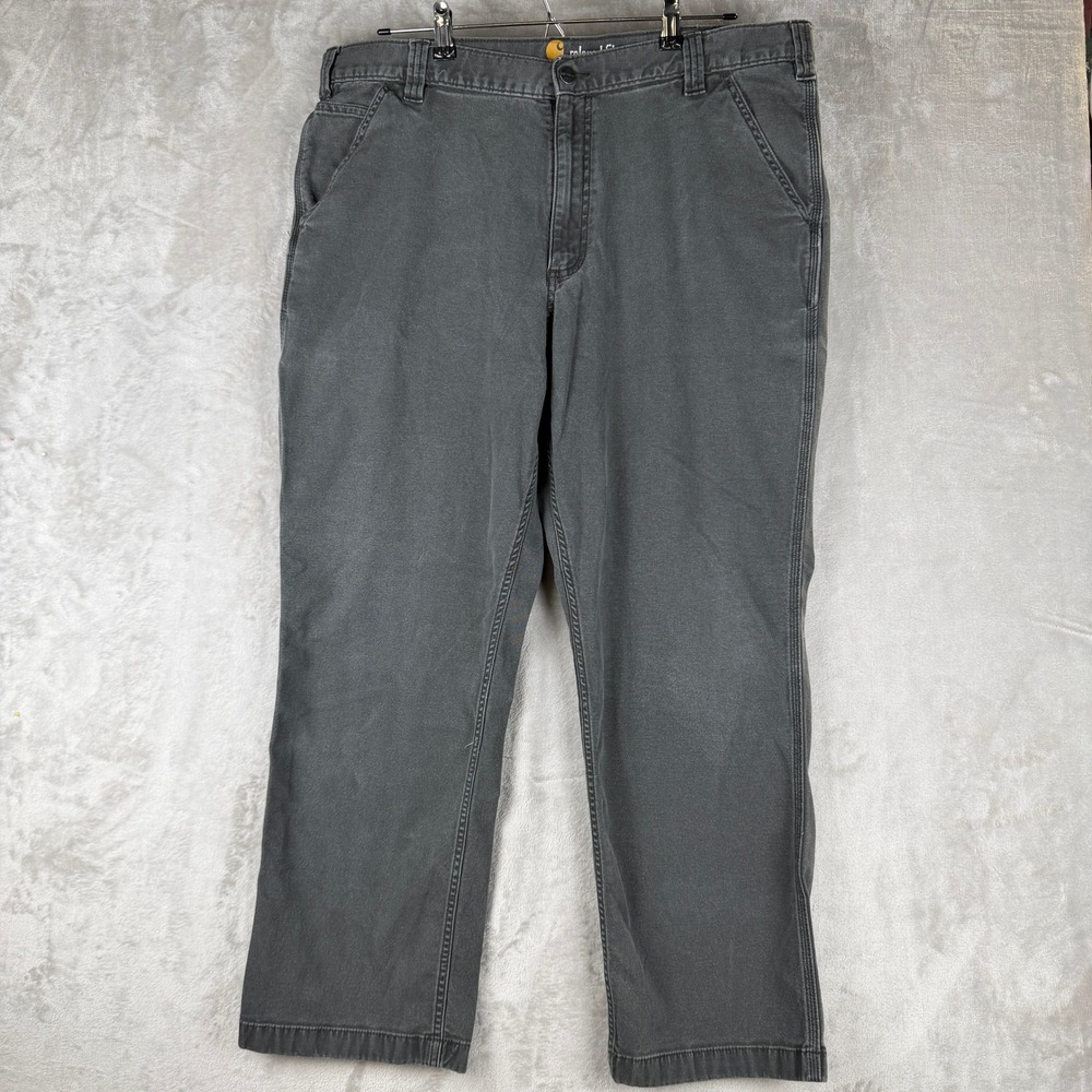 Carhartt Mens Relaxed Fit Canvas Work Pants 40x30 Shadow Gray 102291 306‎